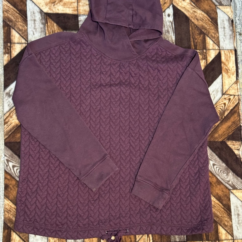 St. John's Bay Purple Cable Knit Sweater